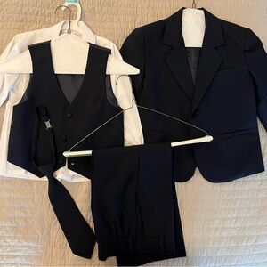Boys Navy Five Piece Suit Set